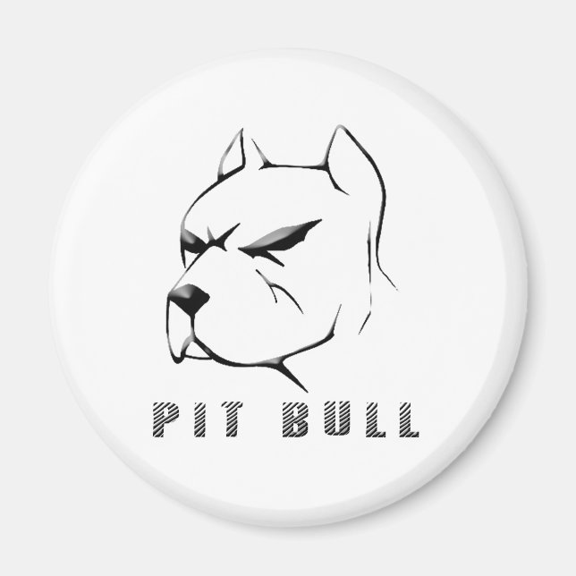 Imã Desenhar Pitbull (Frente)