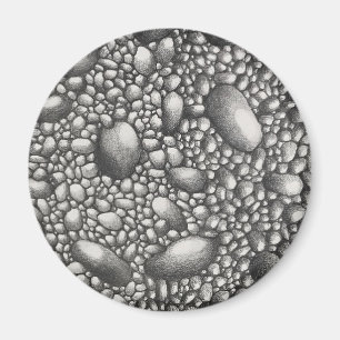 Imã Desenho a Lápis de Pedras Rochas Arte Original