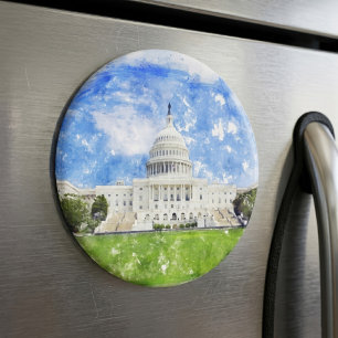 Imã Desenho a Pastel do Capitólio dos Estados Unidos