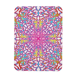 Ímã Desenho Abstrato de Caleidoscópio Geométrico