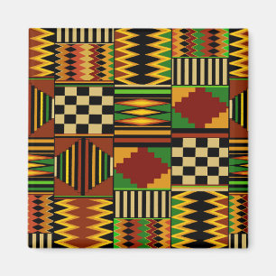 Imã Desenho Africano de Tecido Kente Real