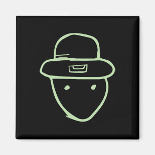Imã Desenho Amador Engraçado de Leprechaun Meme Irland