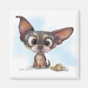 Imã Desenho animado de cachorrinho Chihuahua fofo