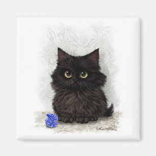 Imã Desenho animado de gatinho preto
