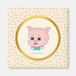 Imã Desenho Animado de Porco Fofo