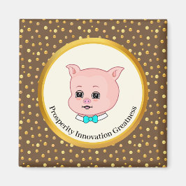 Imã Desenho Animado de Porco Fofo