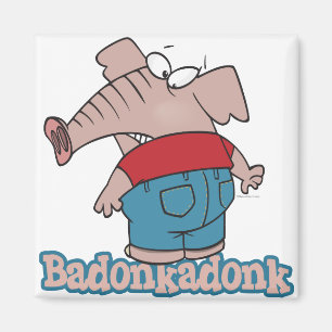 Imã desenho animado do bumbum de elefante badonkadonk
