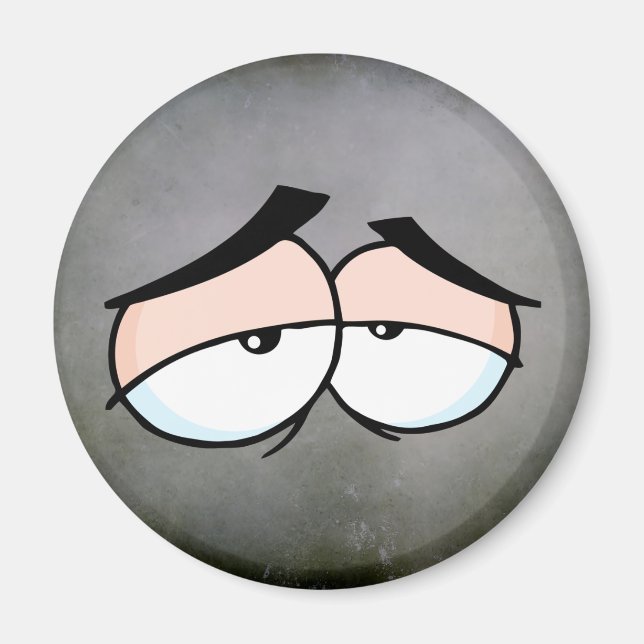 Imã desenho animado olhos tristes (Frente)