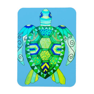 Ímã Desenho Colorido de Tartaruga