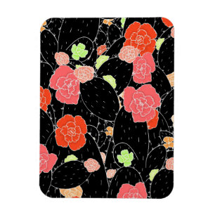 Ímã Desenho Da Flor De Cactus Rosa