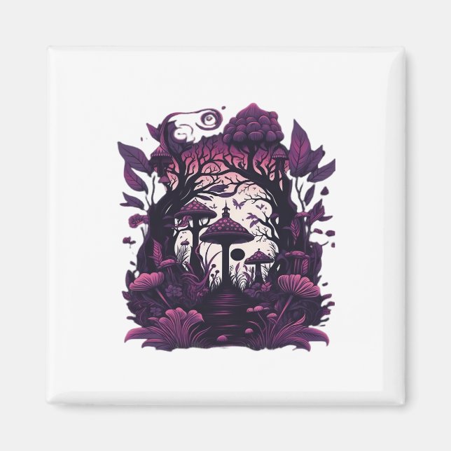 Imã Desenho da Impressão de Testemunhas de Mushroom Wo (Frente)