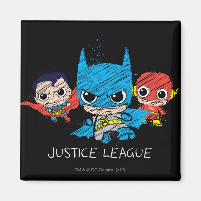 Imã Desenho da Mini Justice League (Frente)