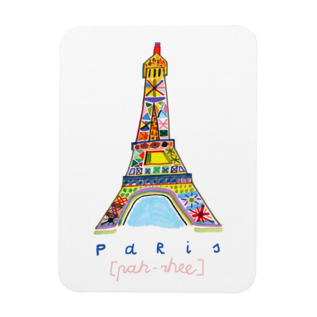 Ímã Desenho da Ponta do Felt de Paris (Vertical)