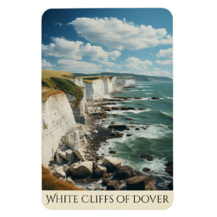 Ímã Desenho das algemas brancas Dover Inglaterra