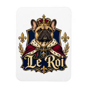 Ímã Desenho de Cachorro Rei Bulldog Francês Real