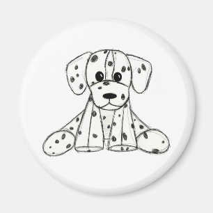 Imã Desenho de cão de pelúcia Dalmaciano em forma de