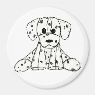 Imã Desenho de cão de pelúcia Dalmaciano em forma de