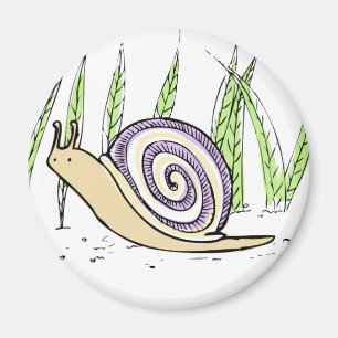 Imã Desenho De Caracol Desenho De Mão Cortada