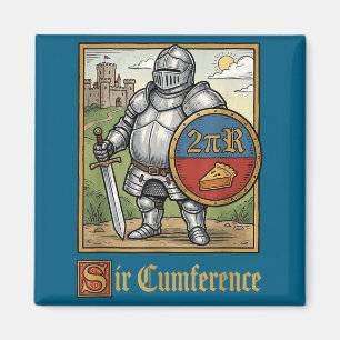 Imã Desenho de Cavaleiro Medieval Sir Cumference Engra