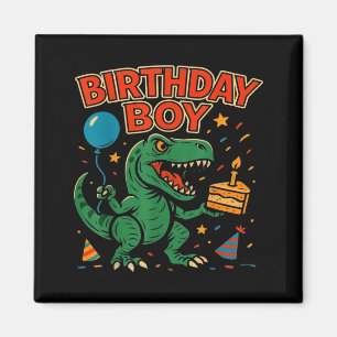 Imã Desenho de celebração de dinossauro de aniversário