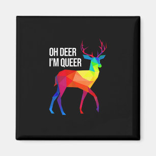 Imã Desenho de Celebração do Orgulho LGBT 'Oh Deer Que