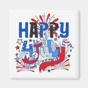 Imã Desenho de Celebração Patriótica do 4 de Julho Fel
