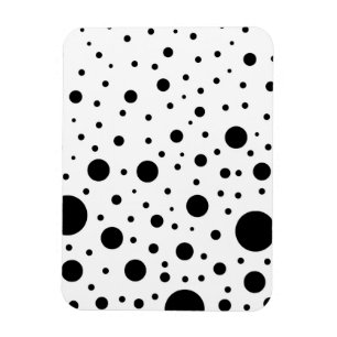 Ímã Desenho de Círculo Preto e Branco