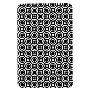 Ímã Desenho de círculos ziguezague preto e branco fofo