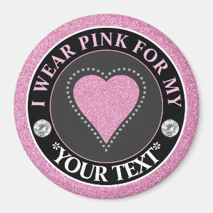 Imã Desenho de Coração Reluzente para Conscientização 