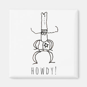 Imã Desenho de desenho animado Cowboy Howdy Doodle