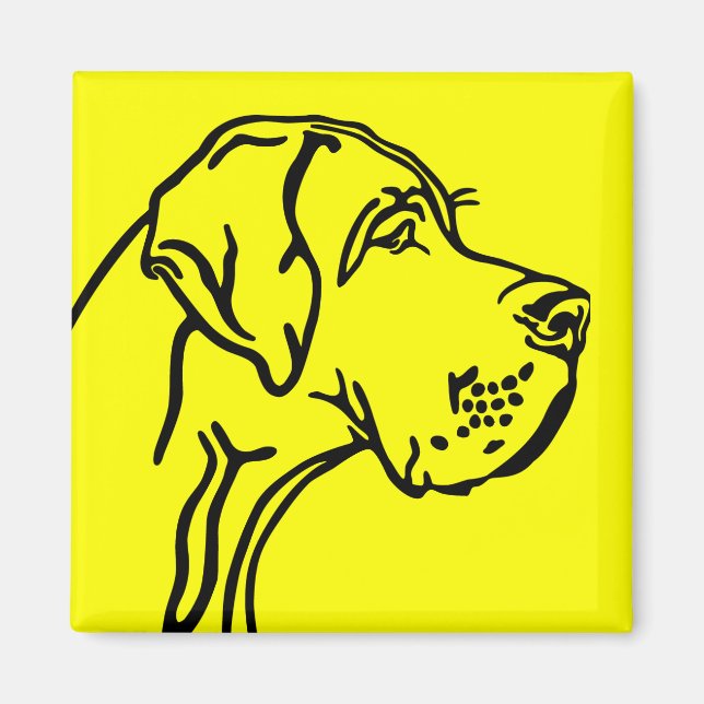 Imã desenho de Dogue Alemão (Frente)