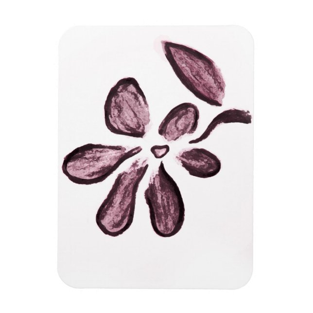 Ímã Desenho de flor (Vertical)