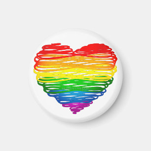 Imã Desenho de forma cardíaca do orgulho de SlipperyJo