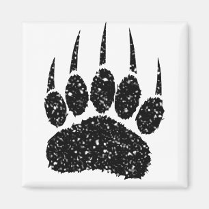 Imã Desenho de Impressão do Urso Minúsculo Preto