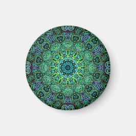 Imã desenho de Mandala Verde Esmeralda