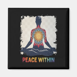 Imã Desenho de Meditação de Yoga Mandala Paz Interior