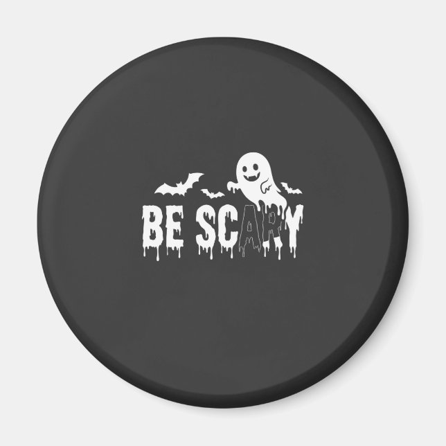 Imã Desenho de Morcego Fantasma de Halloween Assustado (Frente)