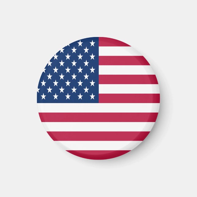Imã Desenho de Orgulho da Bandeira Americana dos EUA (Frente)