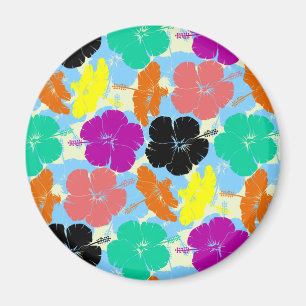 Imã desenho de padrões de flores coloridas