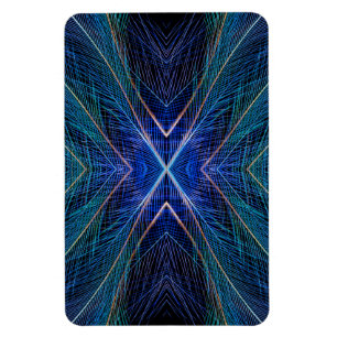 Ímã Desenho de Pena Fractal Azul