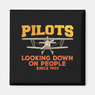 Imã Desenho de Piloto Engraçado Para Homens Mulheres A