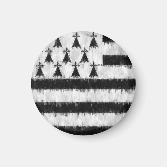 Imã Desenho de pintura a óleo da Bretanha (Frente)