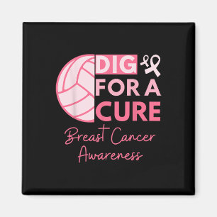 Imã Desenho De Sensibilização Do cancer Para Um Vôlei 