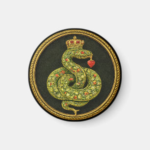 Imã Desenho de serpente Tudor Elizabethano com rubi or