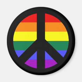 Imã Desenho de Signo de Paz Arco-íris