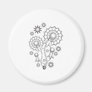 Imã Desenho de Tatuagem de Dente-de-Leão