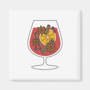 Imã Desenho de xmas de vinho tinto