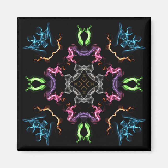 Imã Desenho digital Abstrato Mandala (Frente)