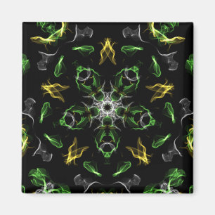 Imã Desenho Digital de Mandala Verde Suave