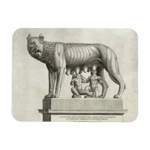 Ímã Desenho do bronze de Etruscan do suc do ela-lobo